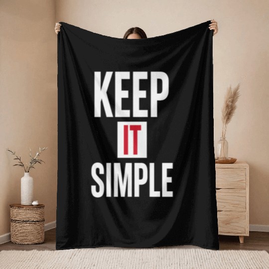 Keep It Simple – Minimalist Quote Throw Blankets