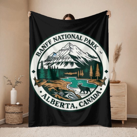 Banff National Park Alberta Canada Throw Blankets