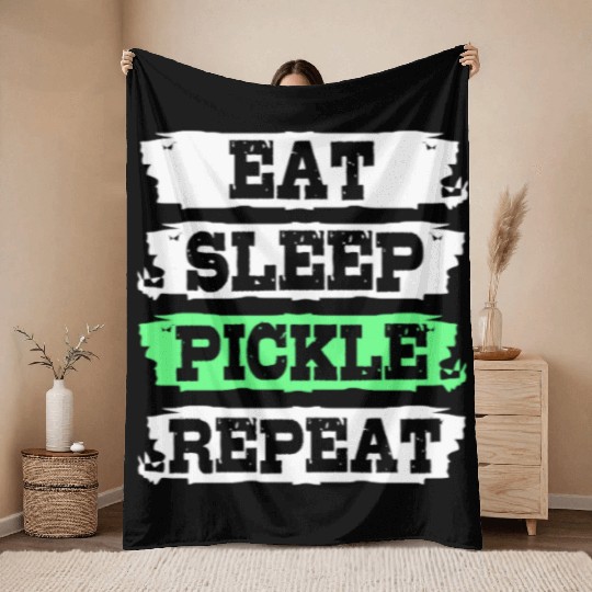 Pickles Vegan Food Pickle Throw Blankets