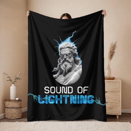 "Lightning God Zeus Throw Blankets – Epic Mythology