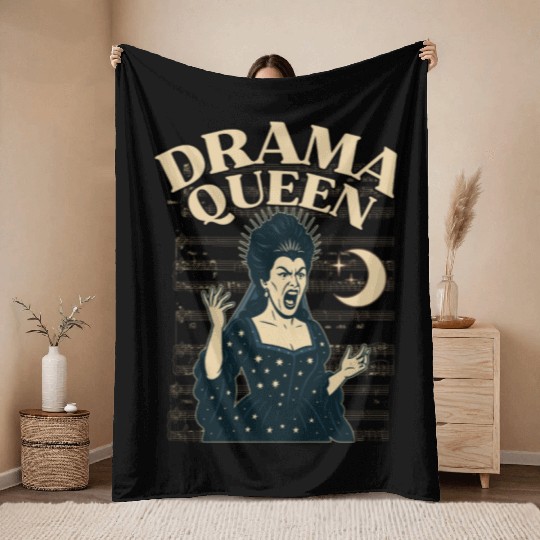 Drama Queen – Loud, Proud, and Slightly Unhinged Throw Blankets