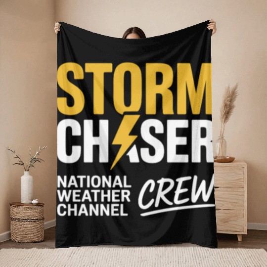 Storm Chaser Meteorology Storm Chasing Throw Blankets