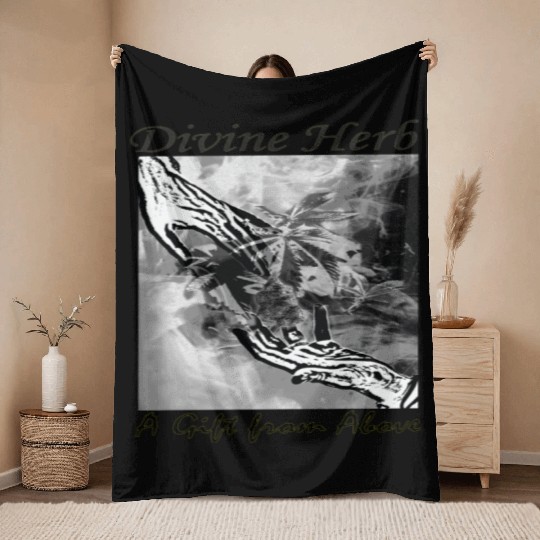 Divine Herb – A Gift from Above Throw Blankets