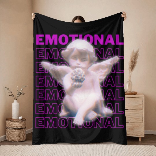 Emotional Little Angel Throw Blankets