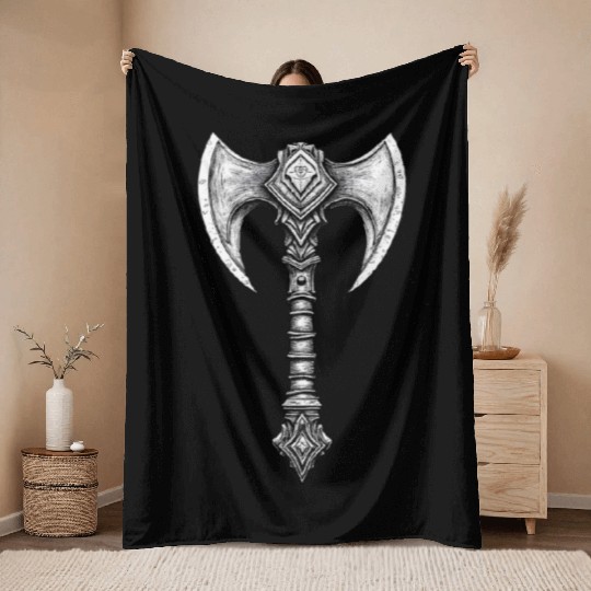 Holy Symbol of Ferros (God of War) Throw Blankets