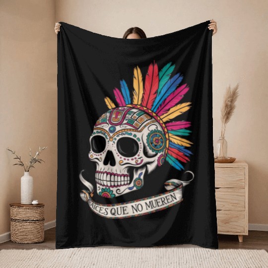 Day of the Dead Throw Blankets