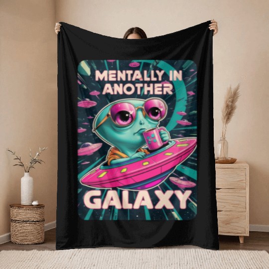 Allien Galaxy UFO Throw Blankets
