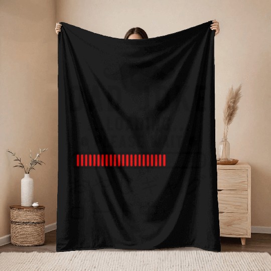 Dad Joke Loading Red Throw Blankets