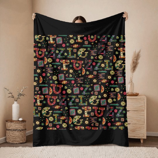 Wild West Cartoon Pattern Throw Blankets – Western Style