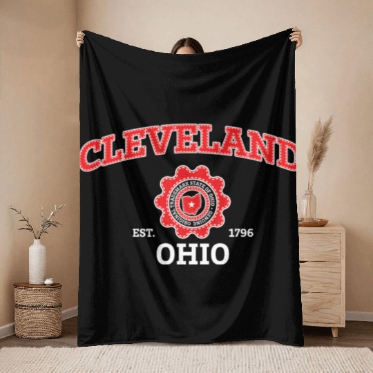 Cleveland Ohio Pride - Hometown Ohio Throw Blankets