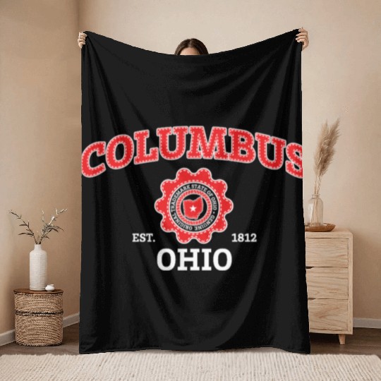 Columbus Ohio Pride - Hometown Ohio Throw Blankets