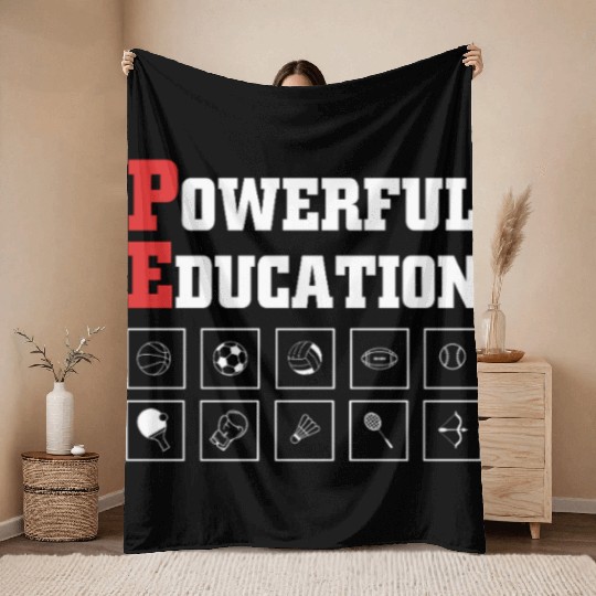 Physical Education Teacher PE Coach Throw Blankets