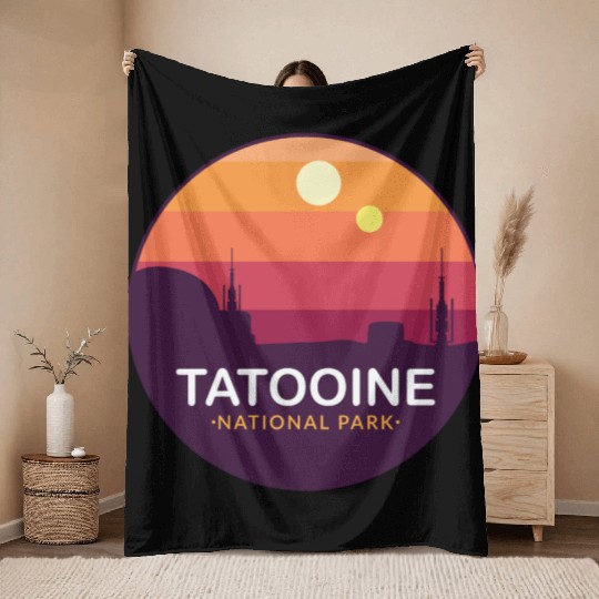 Tatooine National Park Throw Blankets