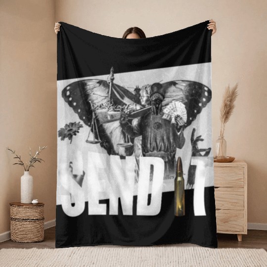 Send lawyers guns and money Throw Blankets