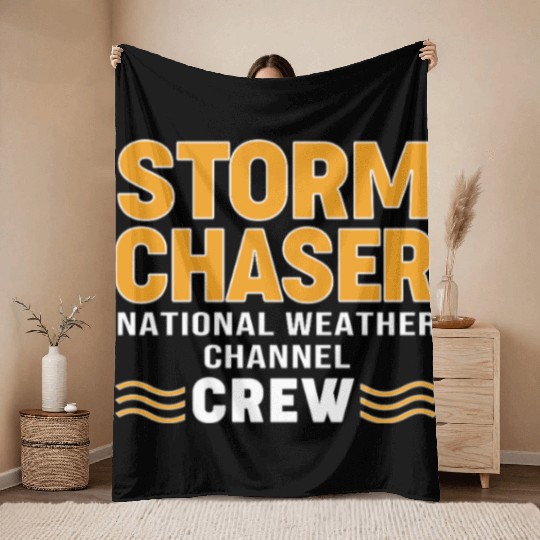 Storm Chaser Weather Forecasting Throw Blankets