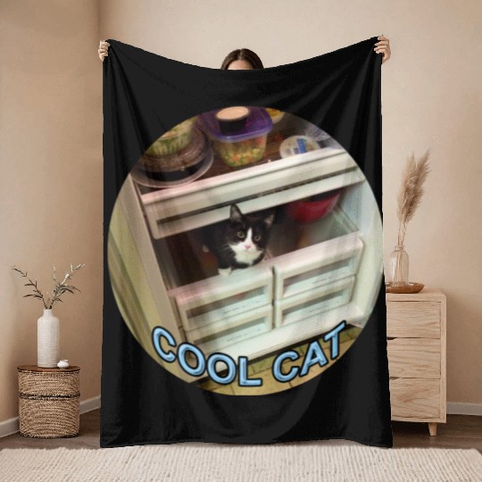 Cool Cat Throw Blankets