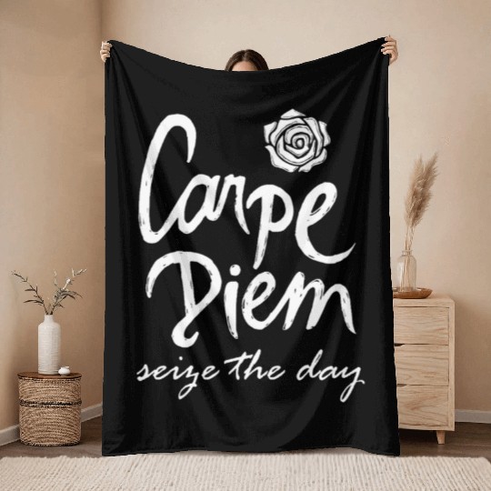 Carpe Diem Seize the Day Oversized Throw Blankets