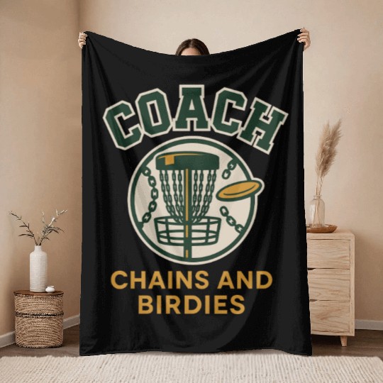 Disc Golf Coach Throw Blankets Disc Golf Instructor Frisbee