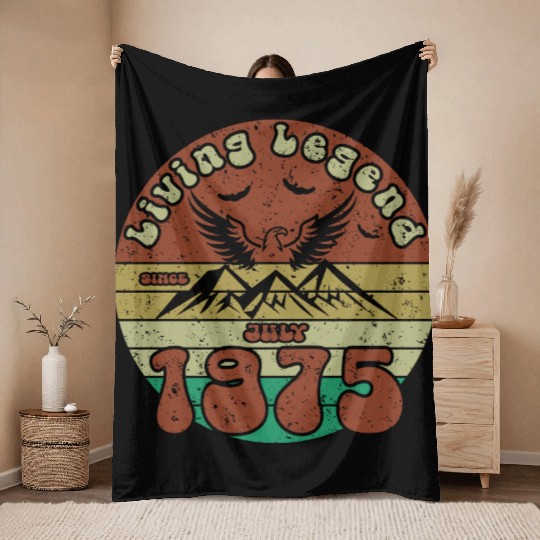 50th birthday Living Legend since VIN 07/1975 Throw Blankets