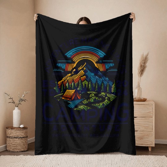 Adventure has no limits Throw Blankets