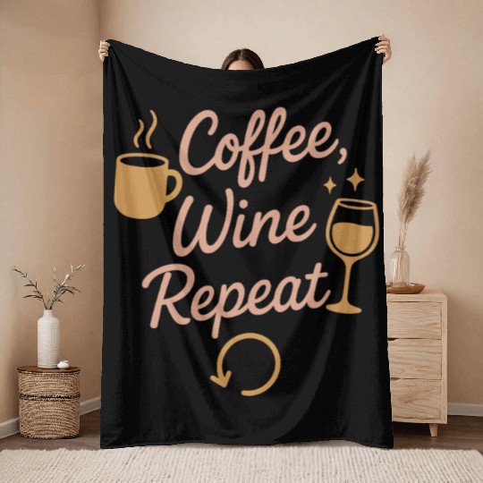 Single Mom Life Chaos Coordinator Wine Coffee Throw Blankets
