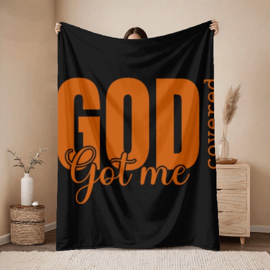 God Got Me Covered - Faith-Based Christian Apparel Throw Blankets