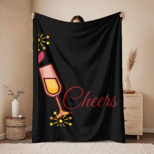 Unisex Throw Blankets – Fun Party Vibes Throw Blankets for couple