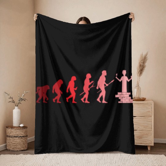 Bricklayer Evolution Mastering Craft Throw Blankets