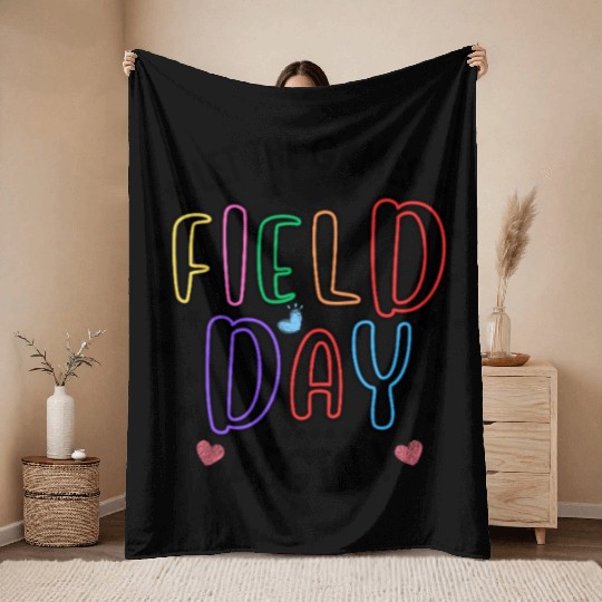 Let The Games Begin Field Day Teacher Student Throw Blankets