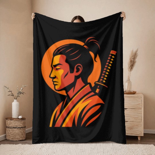 Silent Samurai – The Way of Modern Honor Throw Blankets