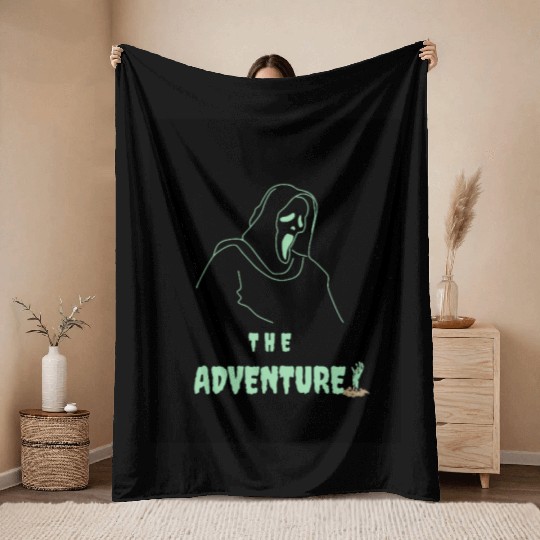The Adventure Ghostface Throw Blankets