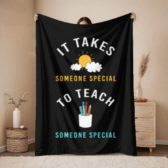 Sped Teacher Education Autism Throw Blankets
