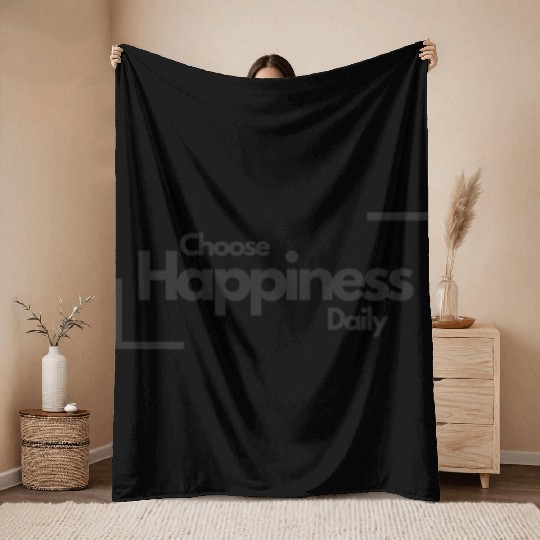 Choose Happiness Bold Design - Modern Minimalist Throw Blankets