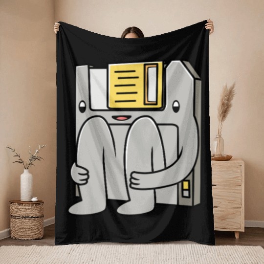Computer Disc Floppy Disk Throw Blankets