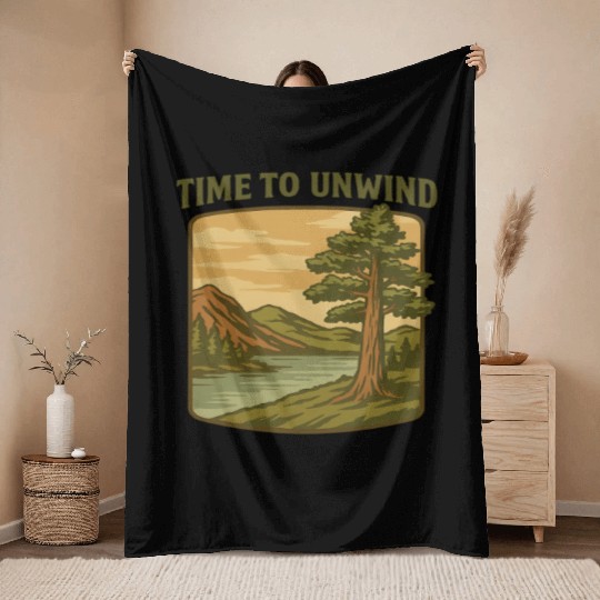 Vintage Nature Landscape – Worth Holding Onto Throw Blankets