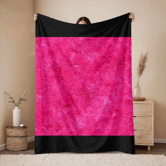 Bright Pink Girly Pattern Throw Blankets