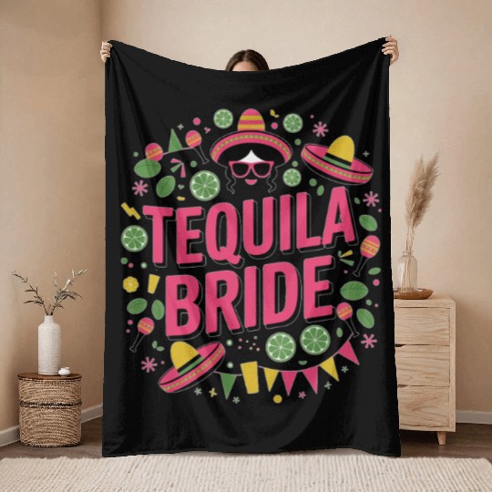 Tequila Bride Tribe - Bachelorette party Throw Blankets