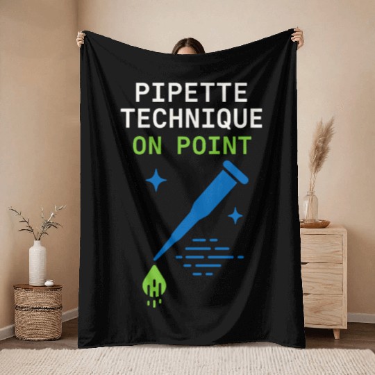 Clinical Lab Tech Diagnostic Science Data Nerd Throw Blankets