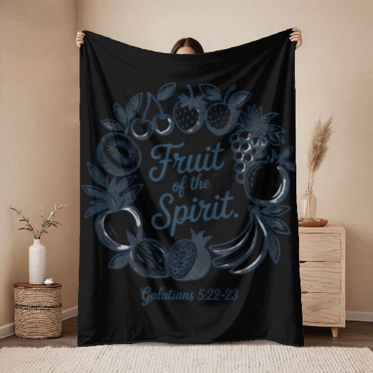 Fruit of the Spirit Christian Summer Throw Blankets