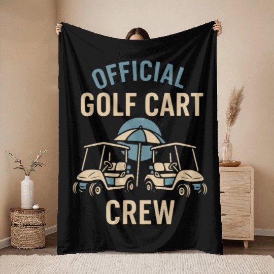 Golf Cart Life Senior Humor Retirement Ride Throw Blankets