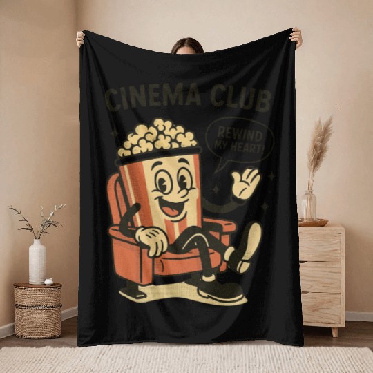 FUN POPCORN Throw Blankets