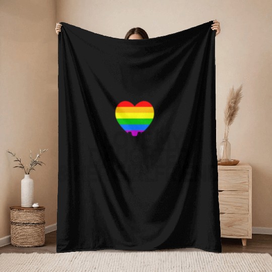 I love my daughter & her girlfriend gay rights Throw Blankets