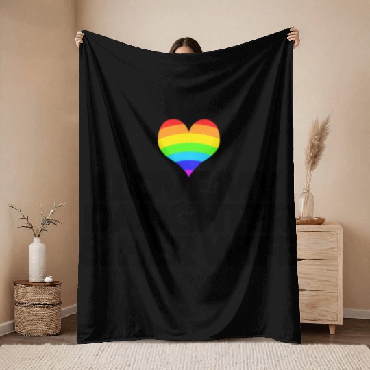 I love my daughter & her wife LGBTQ proud parent Throw Blankets