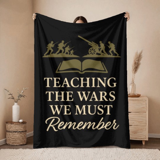Military Historian Battlefield Research War Throw Blankets