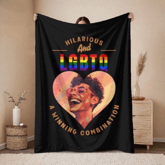 HILARIOUS AND LGBTQ A WINNING COMBINATION Throw Blankets