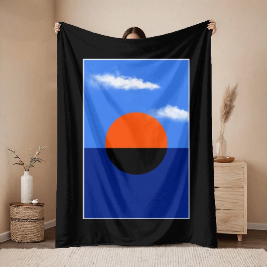 Bauhaus Summer Horizon Throw Blankets