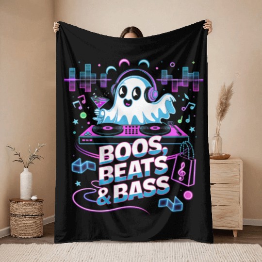 Boos Beats & Bass Halloween Throw Blankets – DJ Ghost