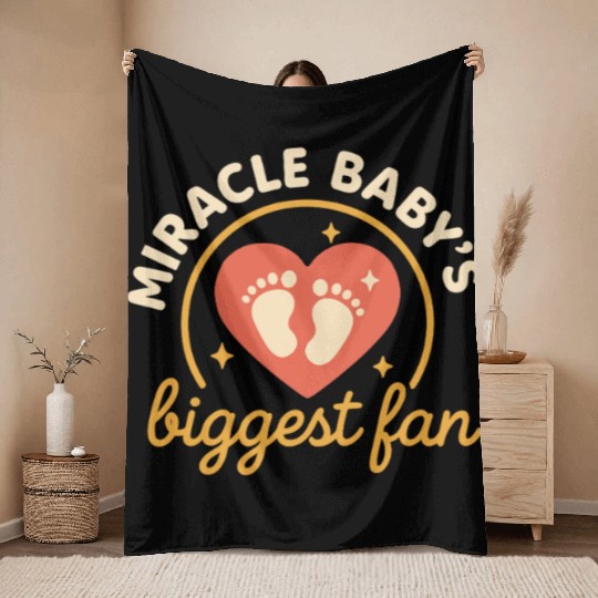 NICU Sibling Preemie Big Brother Big Sister Throw Blankets