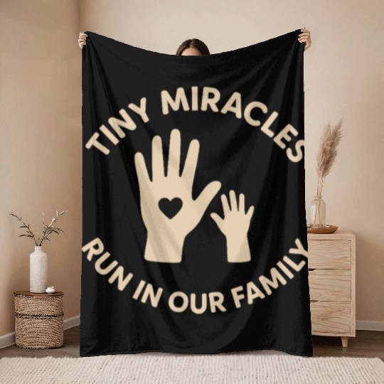 NICU Sibling Preemie Big Brother Big Sister Throw Blankets