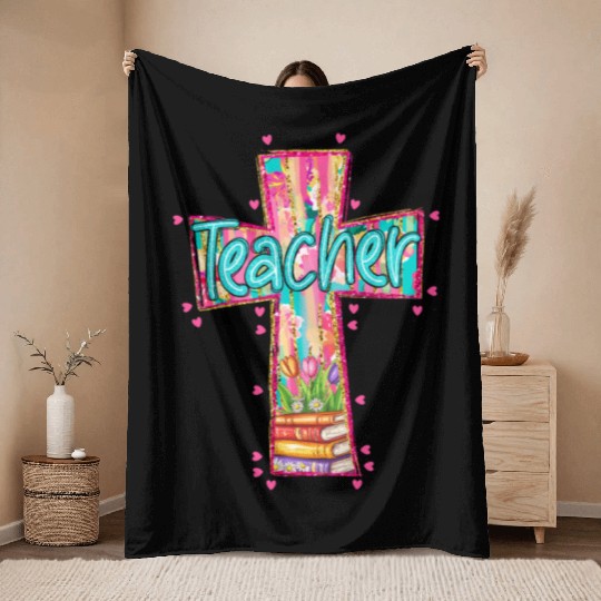 Christian Teacher Bible Verse Throw Blankets